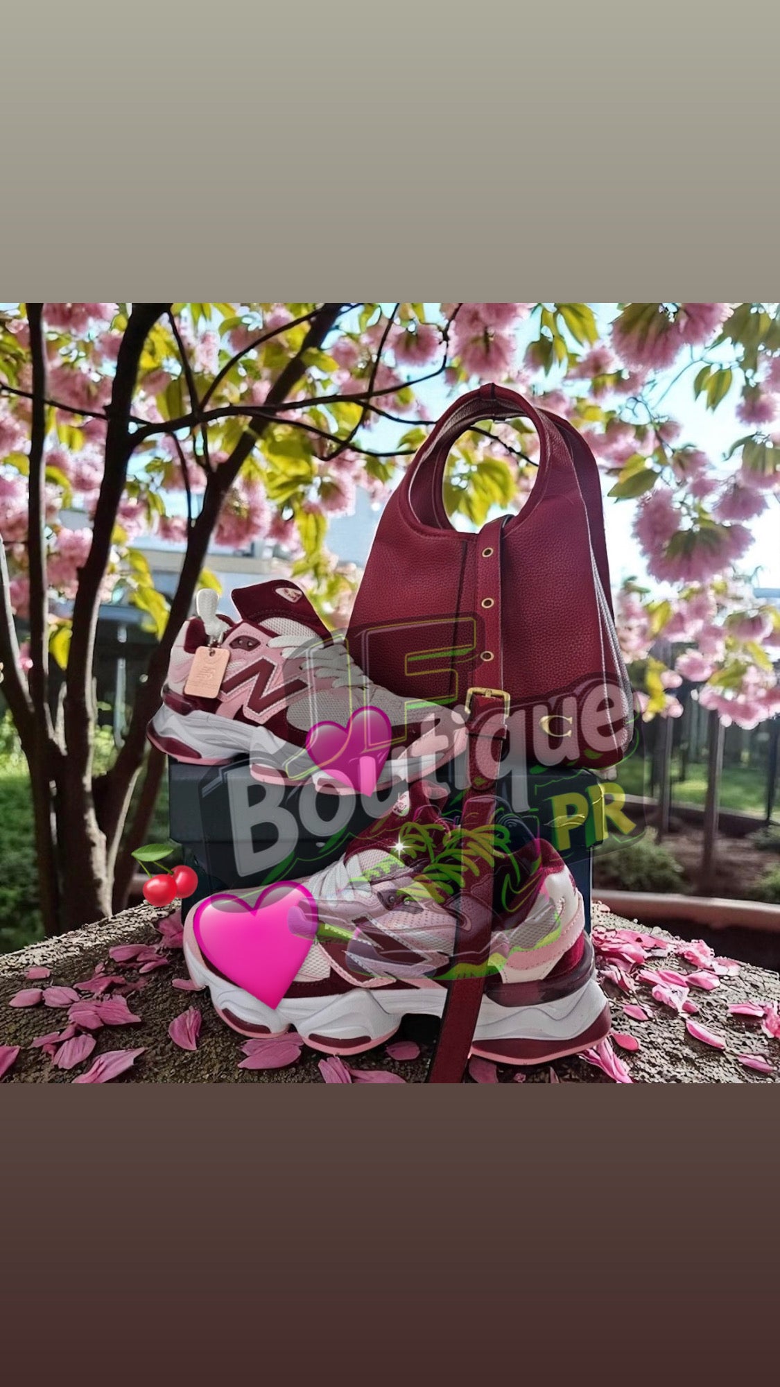 9060 “Cherry Blossom” + Coach Bag